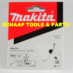 Schuurblad 94x94x94mm P150 White velcro per 10 verpakt | P-42737